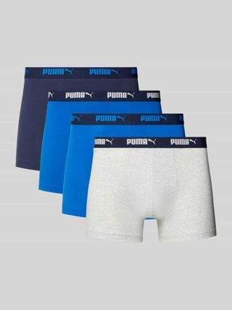 Puma Trunks im 4er-Pack mit elastischem Logo-Bund in Marine, Gr&ouml;&szlig;e XL
