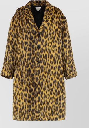 Bottega Veneta silk blend leopard print oversized coat