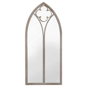 Berkfield Home Decorative Garden Mirror Sand 100x45 cm Iron for Outdoor Use in Beige