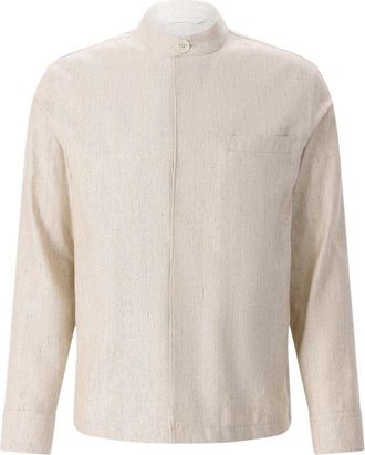 Caruso Casual Overhemden - Heren - Casual Overhemden - Beige - XL - Linnen - Overhemden
