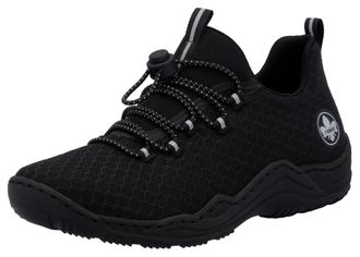 Rieker Slip-On Sneaker RIEKER, Damen, Gr. 36, schwarz, Synthetik, Textil, Schuhe Slip-On Sneaker, Outdoor Schuh, Schlupfschuh, Slipper mit praktischem Schnel