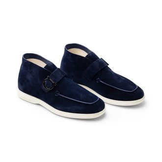 Ferragamo Suede Chukka Boot - Navy