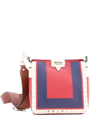 Valentino Garavani Rockstud Flip Lock Messenger Bag Leather Mini crossbody bag - Blu