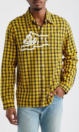 Icecream Mean Gene Long Sleeve Button-Up Shirt in Black Iris at Nordstrom, Size Medium