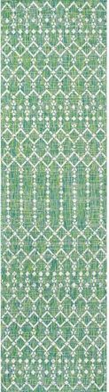Jonathan Y Designs Ourika Moroccan Geometric Textured Weave Indoor/Outdoor Area Rug in Green/cream at Nordstrom, Size 3Ft 0In X 5Ft 0In