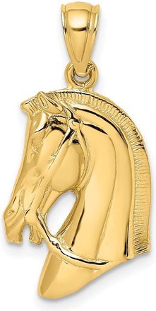 Diamond2Deal 10k Yellow Gold Horse Head Short Mane Charm