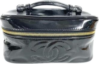 Chanel Pre-owned Handbags, female, Black, Size: ONE SIZE Pre-owned Vintage Vanity Bag