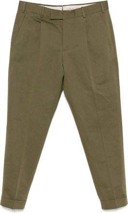 Pantaloni Torino twill-weave trousers - men - Cotton/Linen/Flax - 46 - Green