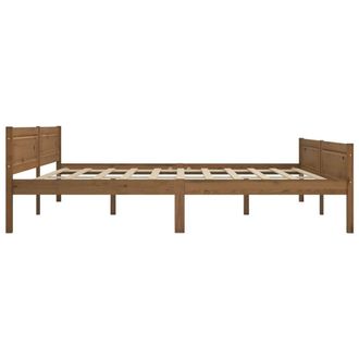 Berkfield Home Modern Bed Frame Solid Pinewood Honey Brown 200x200 cm