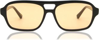 Messy Weekend BURT Black Orange Mens Sunglasses Black Size 56