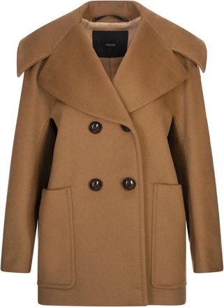 Max Mara Mario Double-Breasted Cashmere Coat - Dames - Mantel - Bruin - XS - Kasjmier - Jassen