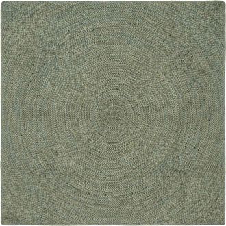 vidaXL Alfombras De &Aacute;rea Verde Oliva 120 X 120 Cm Yute Vidaxl