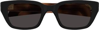 Bottega Veneta Grey Square Unisex Sunglasses BV1393S 001 50