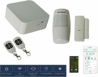 Trade Shop Trade Shop - Kit Allarme Antifurto Casa Wi-fi Wireless Sensore Porte Finestre 2 Telecomandi