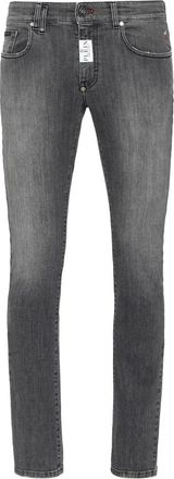 Philipp Plein Denim Broeken Super Fit - Heren - Slim Fit Jeans - Grijs - W28 - Denim - Jeans