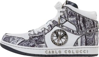 Carlo Colucci Schoenen, unisex, Veelkleurig, 44 EU, High-Strick Sneaker Dal Ri - Uniek Artistiek Ontwerp