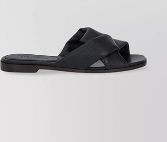 Ferragamo leather knot-detail slides