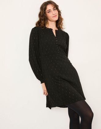 Fat Face FatFace Jesse Black Regular Metallic Mini Dress