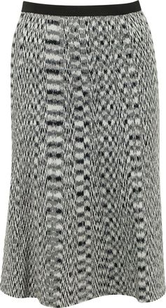 Sandro Printed Knee-Length Skirt in Black Viscose