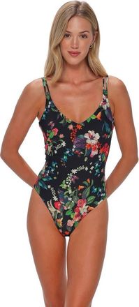 Sunsets Veronica One Piece Swimsuit in Fleur Noire at Nordstrom, Size Medium