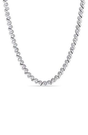Delmar Twisted Diamond Tennis Necklace - 1.05ct. in Silver at Nordstrom Rack
