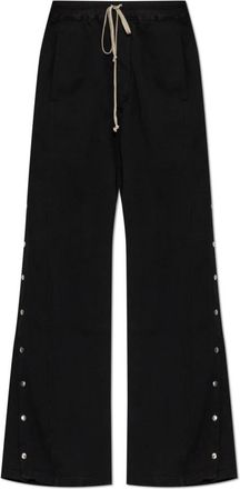 Rick Owens Wide Pusher Pants - Heren - Sweatpants - Zwart - L - Katoen - Broeken