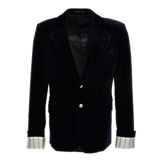 Gucci Blazers, male, Blue, Size: M Giacca
