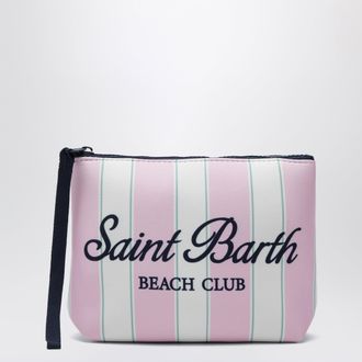 MC2 Saint Barth Pink striped Aline scuba pouch