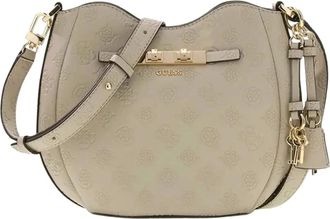 Guess Carmella Crossbody tas - Dames - Tassen - Beige - Maat: ONE Size Zijde