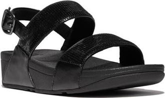 FitFlop Lulu Sequin back-strap sandals in All Black at Nordstrom, Size 6.5
