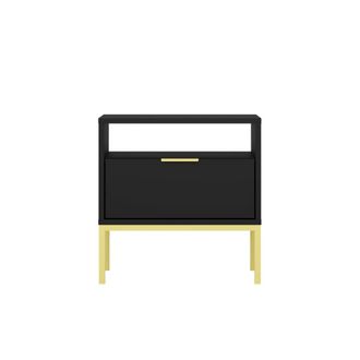 Petits Meubles Mesita de noche estratificado Negro