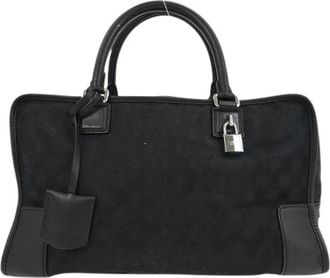 Loewe Pre-owned Canvas Handtas - Dames - Vintage Handtas - Zwart - ONE Size - Vintage