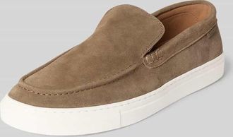 Poelman Loafers aus Leder mit glatter Sohle in Hellbraun, Gr&ouml;&szlig;e 40