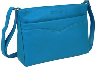 Rowallan of Scotland Ladies Leather Compact Cross Body Bag - Blue