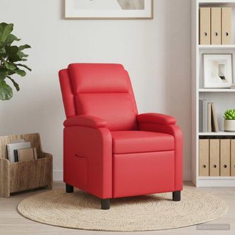 vidaXL Vidaxl Poltrona Reclinabile Rosso Similpelle