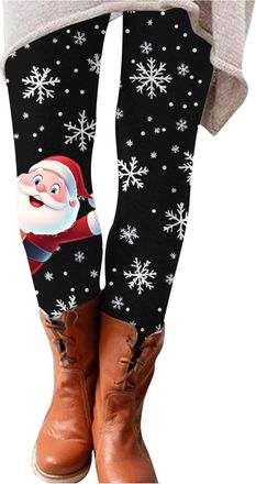Generic Christmas Leggings Women Christmas Gym Leggings Women Funny Graphic Xmas Holiday High Waisted Workout Running Tights Stretchy Yoga Pants for Ladies Gi