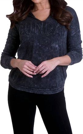 Angel sunday Hoodie Pullover In Charcoal