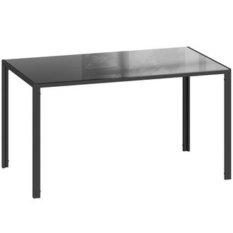 HOMCOM Mesa de comedor 140x80x75 cm negro