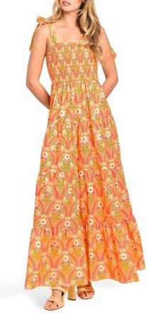 Flying Tomato Smocked Maxi Dress in Orange at Nordstrom Rack, Size Medium