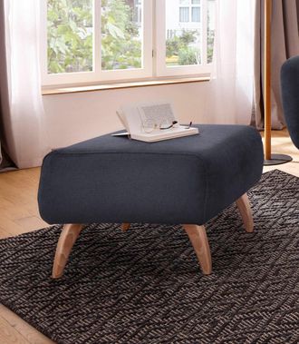 HOME AFFAIRE Hocker »Baggio« mit Holzfüssen