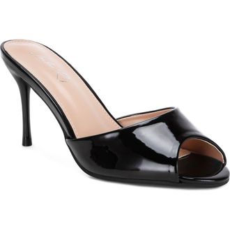London Rag Lilith Peeptoe Slide Sandal in Black at Nordstrom Rack, Size 8.5