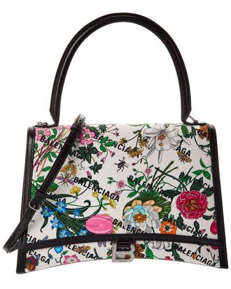 Gucci X Balenciaga Hourglass Canvas & Leather Shoulder Bag