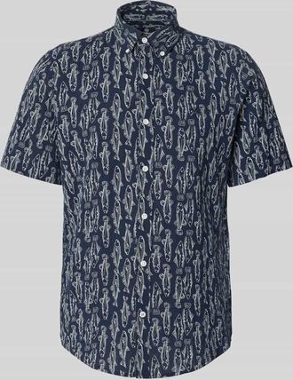 Lerros Regular Fit Freizeithemd mit Button-Down-Kragen in Marine, Gr&ouml;&szlig;e XXXL