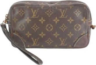 Louis Vuitton Pre-owned Clutches, female, Brown, Size: ONE SIZE Pre-owned Vintage Canvas Clutch