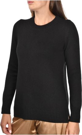 Gran Sasso Stijlvolle Ketting - Dames - Ronde hals truien - Zwart - S - Truien & Vesten