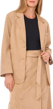 Halogen Faux Suede Blazer in Nomad Camel at Nordstrom Rack, Size X-Large
