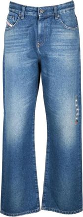 Diesel 1999 D-Reggy Straight Jeans - Dames - Loose Fit Jeans - Blauw - W27 - Katoen - Jeans