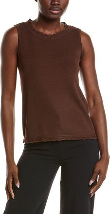 Anne Klein Pointelle Trim Sweater Tank