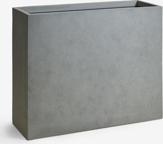 Sklum Macetero De Exterior Rectangular En Cemento Neyrua Sklum 100 X 35 X 80 Cm
