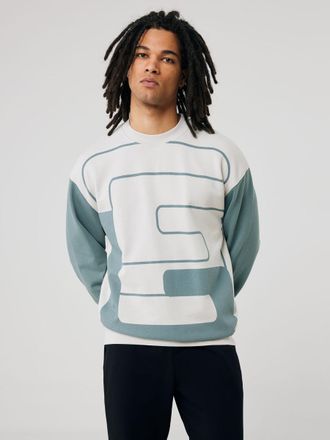 Genti Monogram Crewneck Patchwork beige